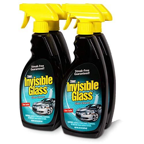 Invisible Glass 92164-4PK 22-Ounce Premium Glass Cleaner and Window Spray for Auto and Home Streak-Free Shine on Windows, Windshields, and Mirrors is Residue and Ammonia Free and Tint Safe, Pack of 4